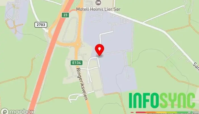 kart over WS Drammen buss Bussreiseselskap i Lier